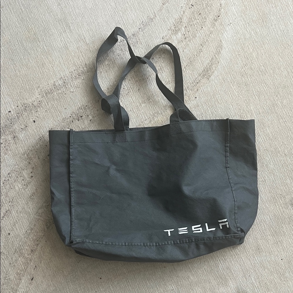 Tesla Charcoal Gray Men's Tote Bag